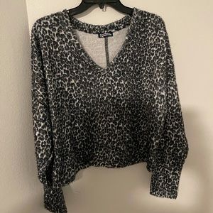 cheetah print sweater